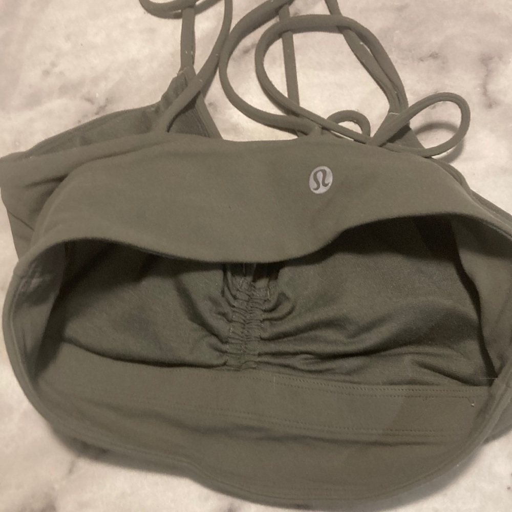 Lululemon athletica Strappy Olive Green Bralette - Picture 14 of 16